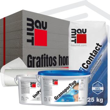 14cm Baumit grafitos hőszigetelő rendszer vakolattal 1.5mm